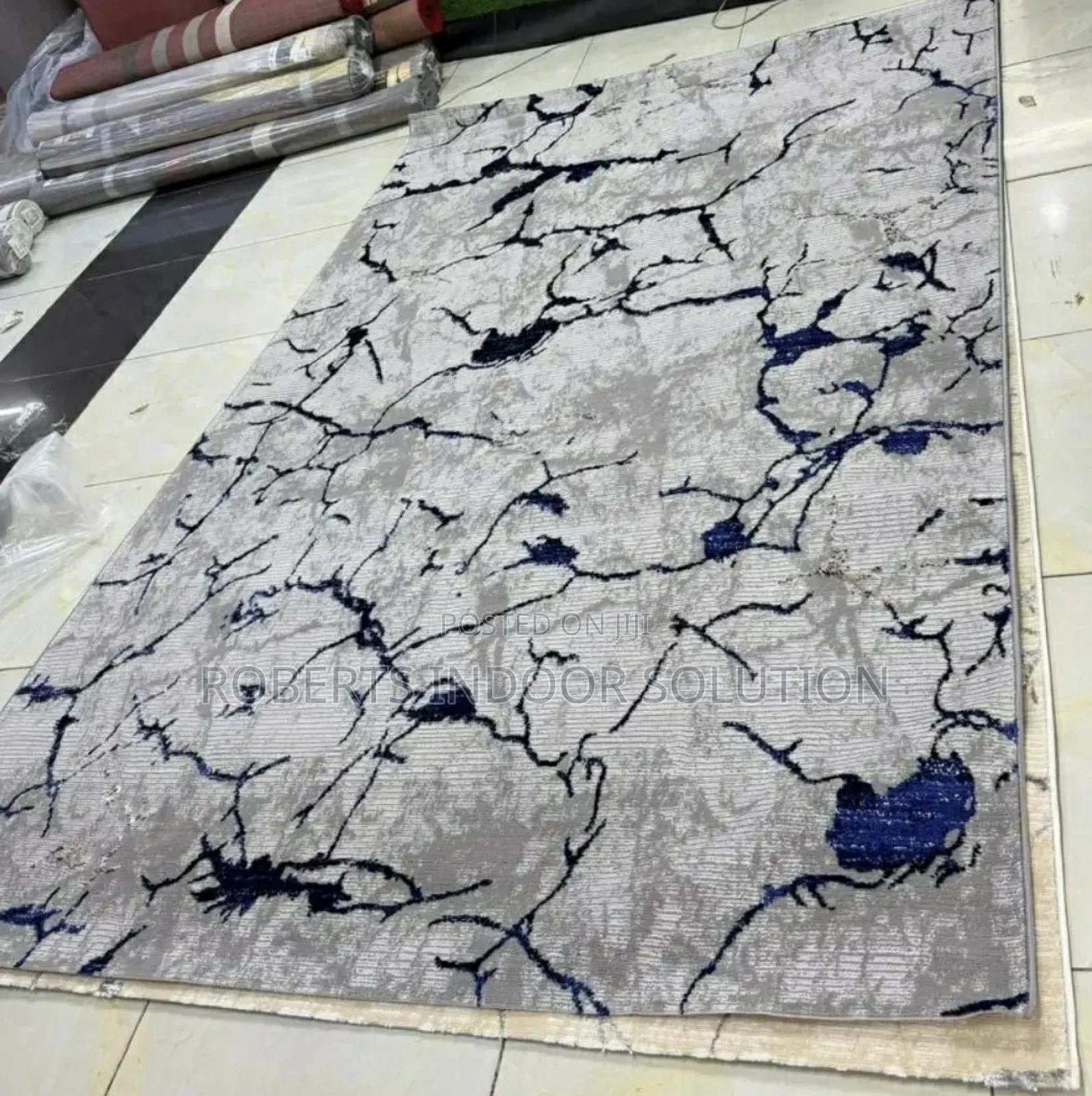 Glitz Marble Blue Rug