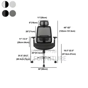 Office Chairs; Ergonomic Full Fabric Executive Seat