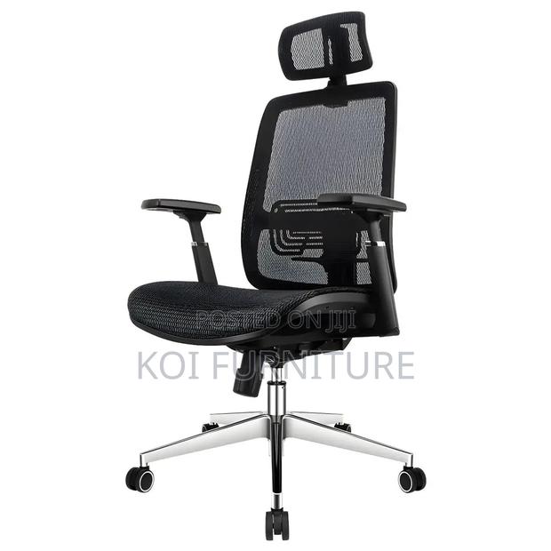 Office Chairs; Ergonomic Full Fabric Executive Seat - thumbnail 3