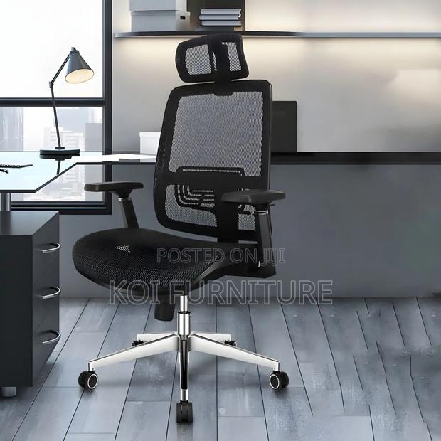 Office Chairs; Ergonomic Full Fabric Executive Seat - thumbnail 4