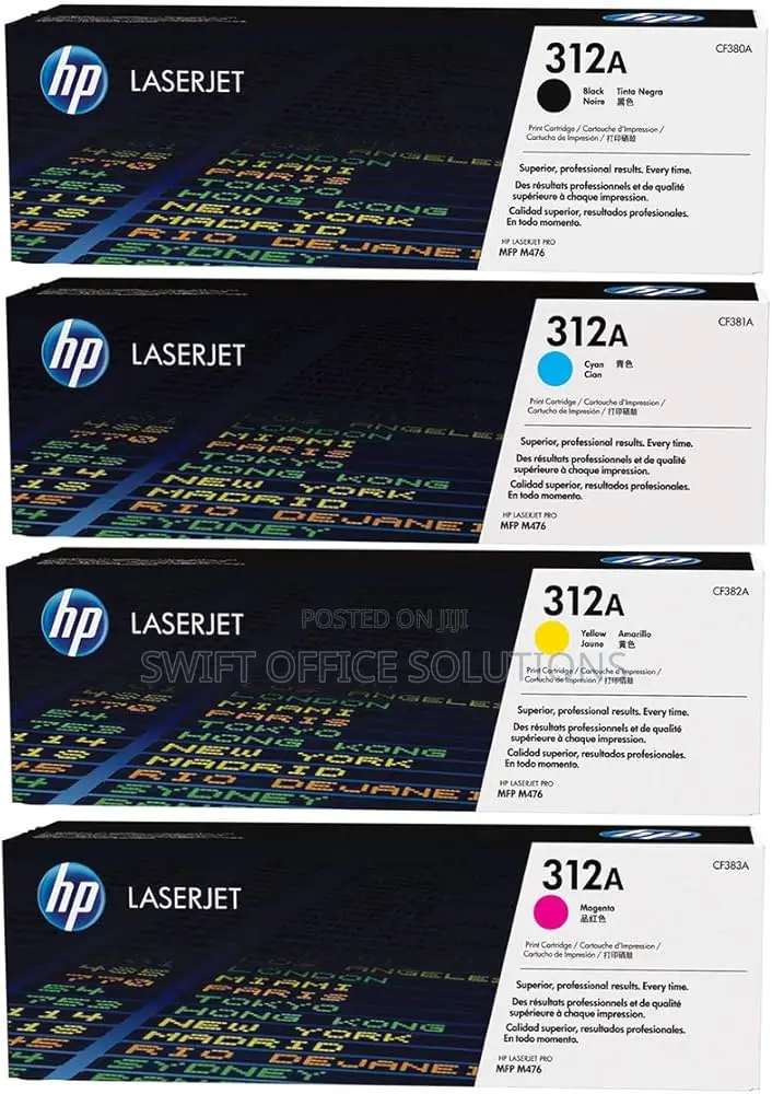 Hp 312a Toner Cartridges (Cf380a, Cf381a, Cf382a, Cf383a)