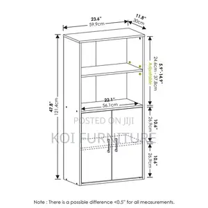 Office Cabinets; Wooden Storage Cabinet With Open and Lockable Shelves