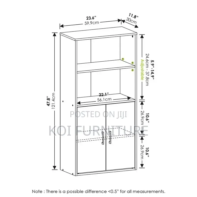 Office Cabinets; Wooden Storage Cabinet With Open and Lockable Shelves