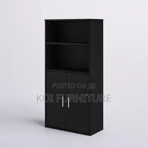 Office Cabinets; Wooden Storage Cabinet With Open and Lockable Shelves