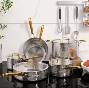Available 10 PCS Setpremium High Quality Tripply S/S Stainless Steel