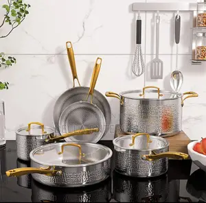 Available 10 PCS Setpremium High Quality Tripply S/S Stainless Steel