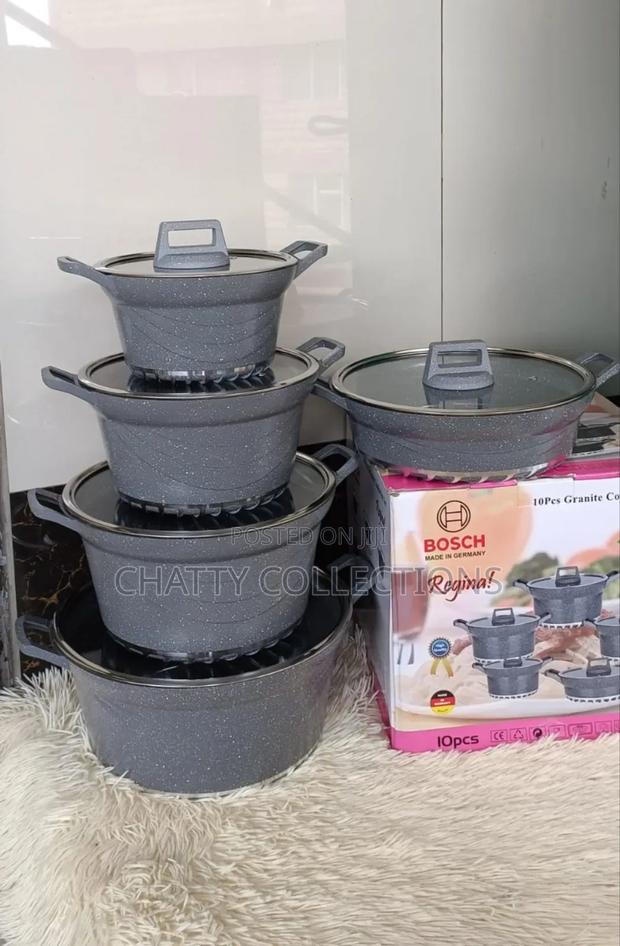 Gray 10 Piece Original Bosch Nonstick Cookware Sufuria - thumbnail 2