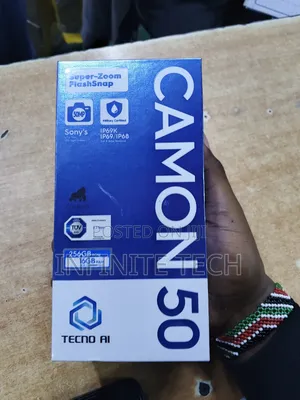 New Tecno Camon 50 256 GB Black