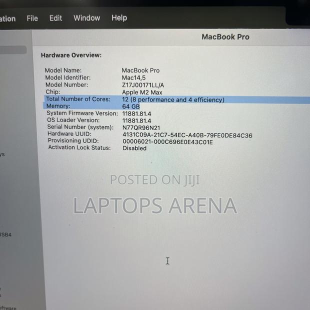 Laptop Apple MacBook Pro 2023 M2 Max 14-inch 64GB Apple M2 SSD 4T
