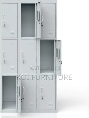 Office Cabinet; 9 Lockers Steel Creative Office Needs Storage Cabinet