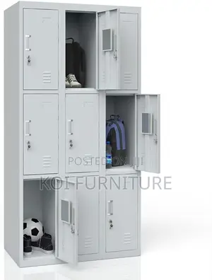 Office Cabinet; 9 Lockers Steel Creative Office Needs Storage Cabinet