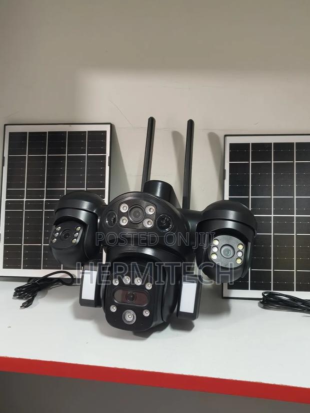 4-Image Quad Lens 4g Solar Powered CCTV Camera With Alarm Notification - thumbnail 2
