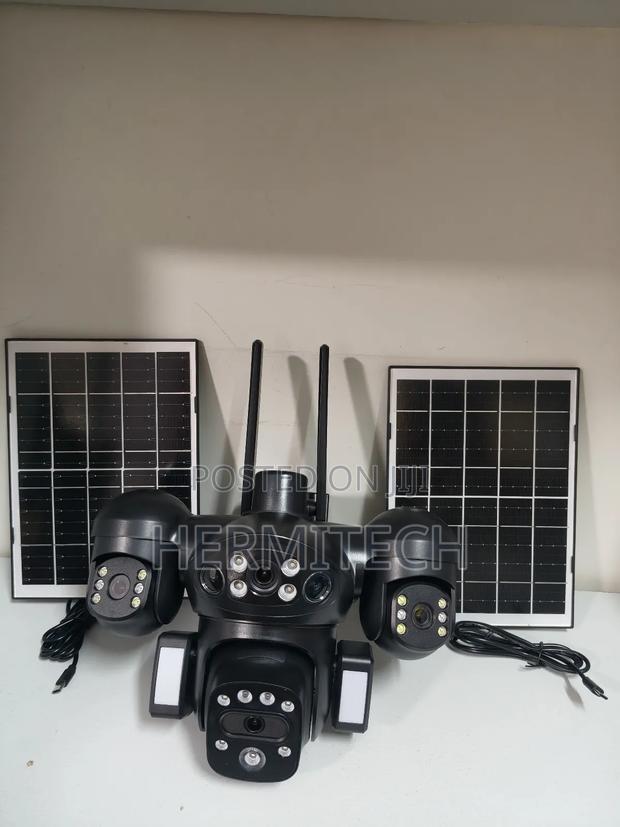 Quad Lens 4g Solar Powered CCTV Resolution Videos Built in Battery - thumbnail 2