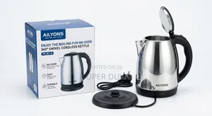 Ailyons Stainless Steel 360 Degree Cordless Electric Kettle.