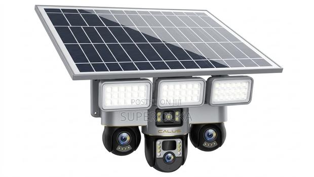 Calus Vc24 Triple Lens Solar Security Camera With Led Floodlights.