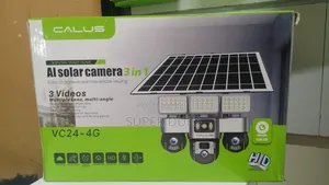 Calus Vc24 Triple Lens Solar Security Camera With Led Floodlights.