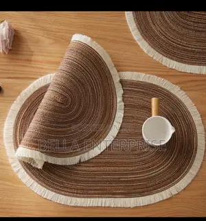 Available Round Elegant Braided Table Mats