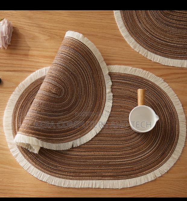 Available Round Elegant Braided Table Mats