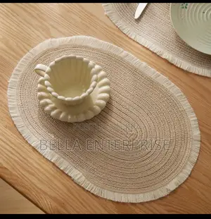 Available Round Elegant Braided Table Mats