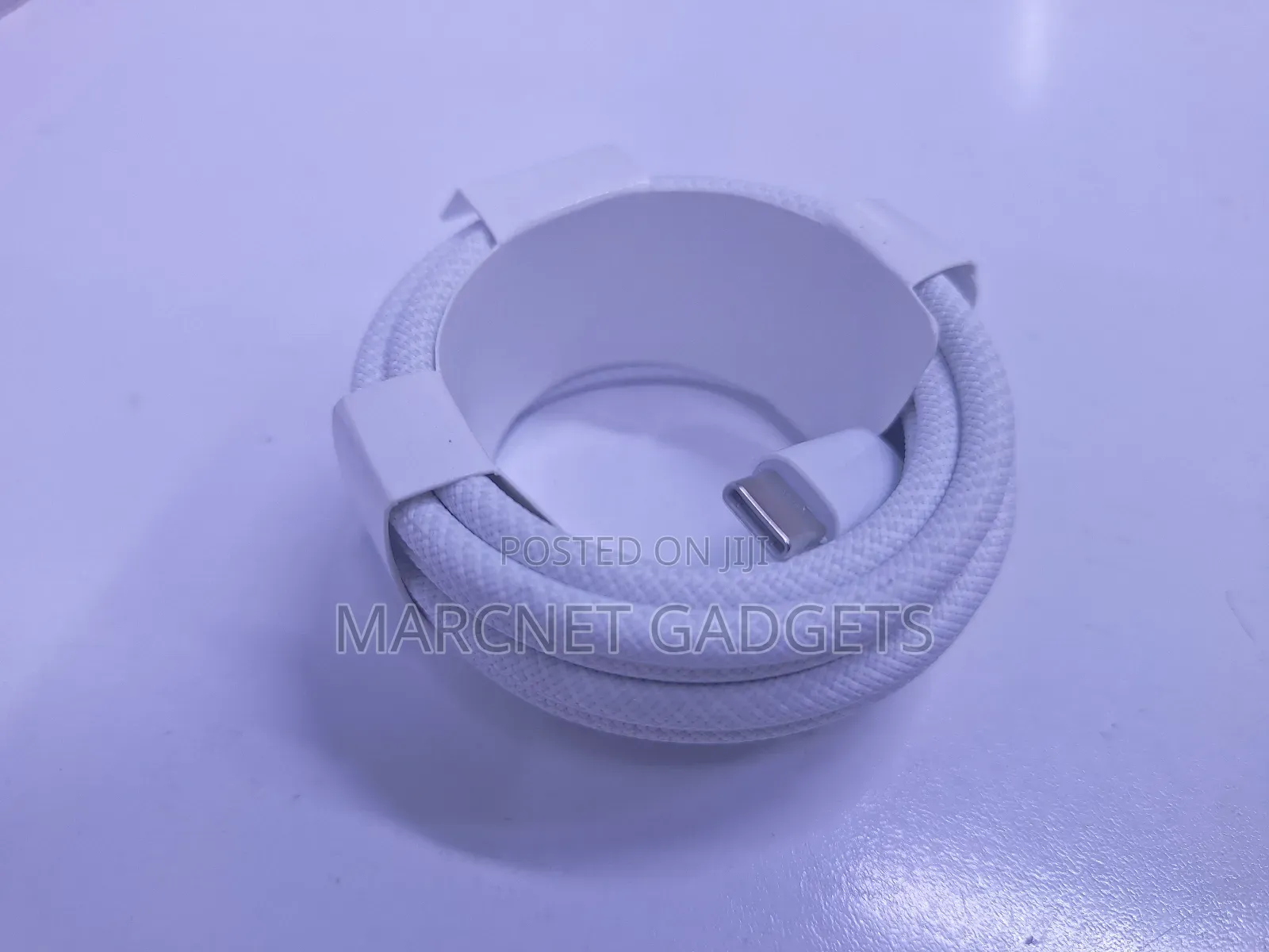 200w Usb Type C to Usb Type C Cable 2m White Cloth Cover