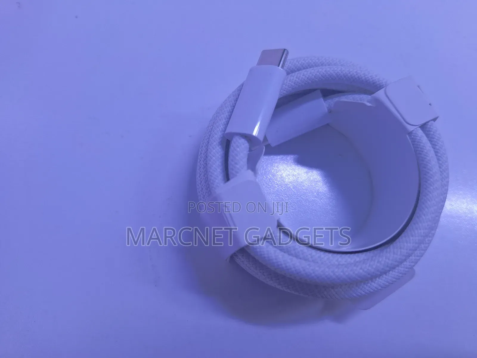 200w Usb Type C to Usb Type C Cable 2m White Cloth Cover