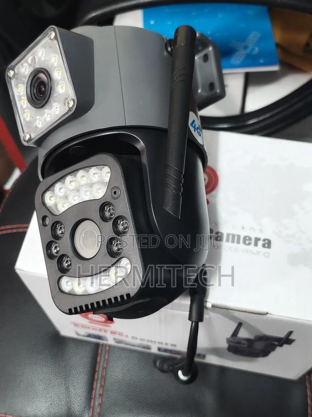 Global Use 4g Support Electric CCTV Dual Lens With Ethernet Cable - thumbnail 2