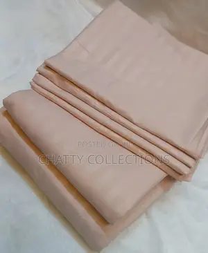 King Size 6 Piece 7 by 8 Stripped Cotton Bedsheets Set