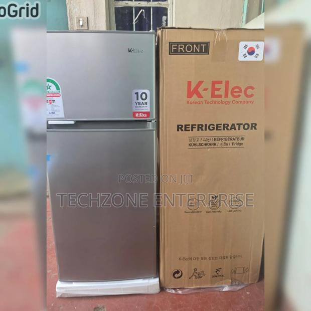 Klec 128 Litres Double Door Refrigerator With Top Freezer Compartment, - main view