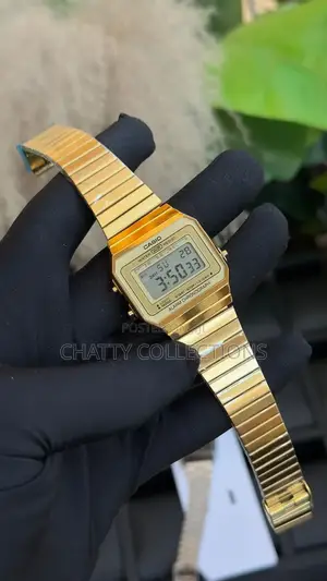 Gold Unisex Casio Digital Watch