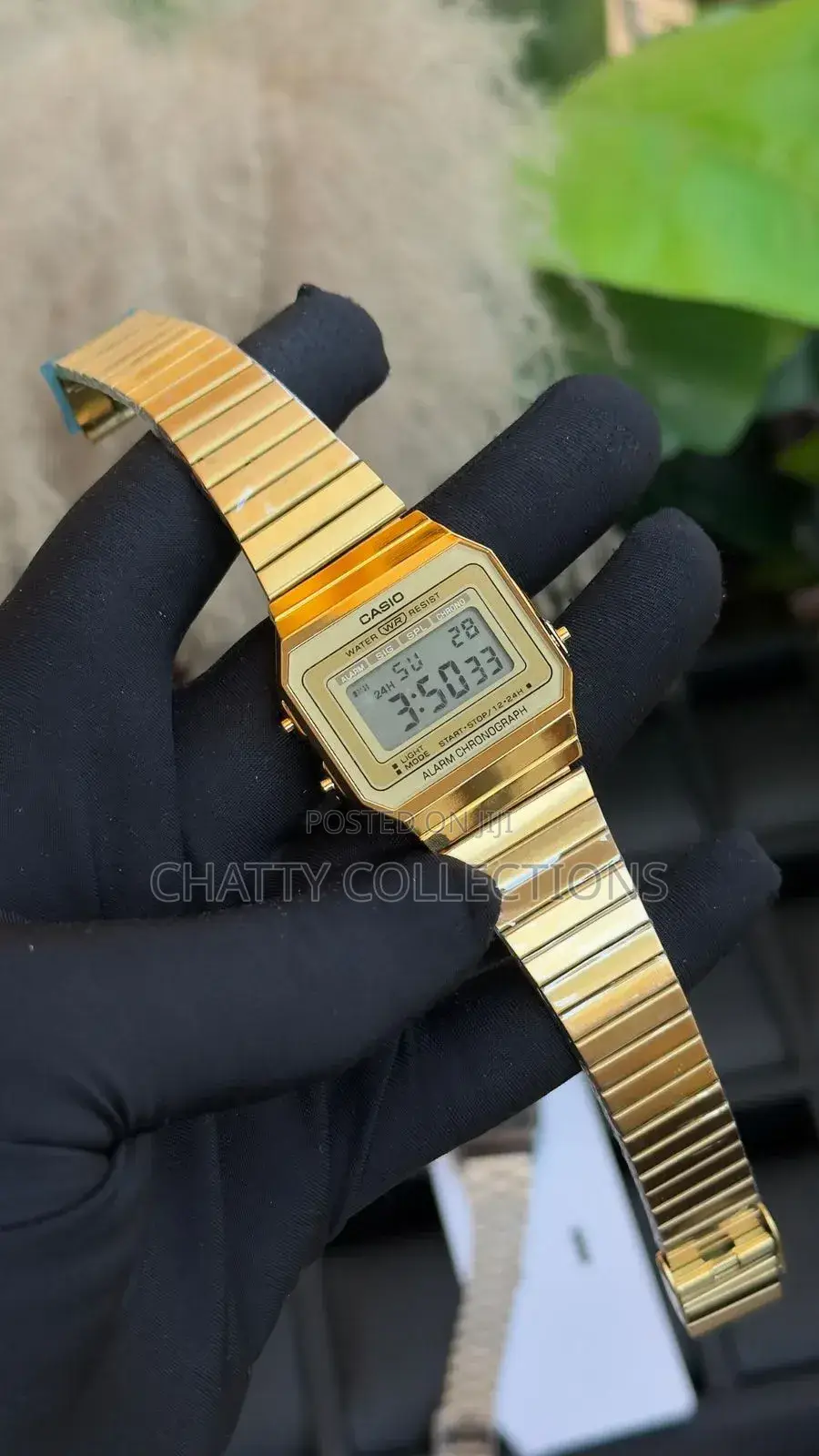 Gold Unisex Casio Digital Watch