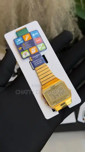 Gold Unisex Casio Digital Watch