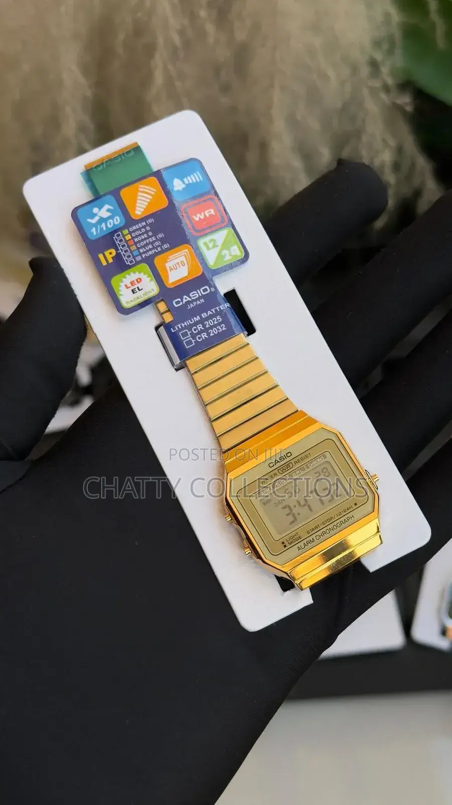 Gold Unisex Casio Digital Watch