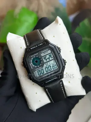 Black Casio World Time Gent Watches