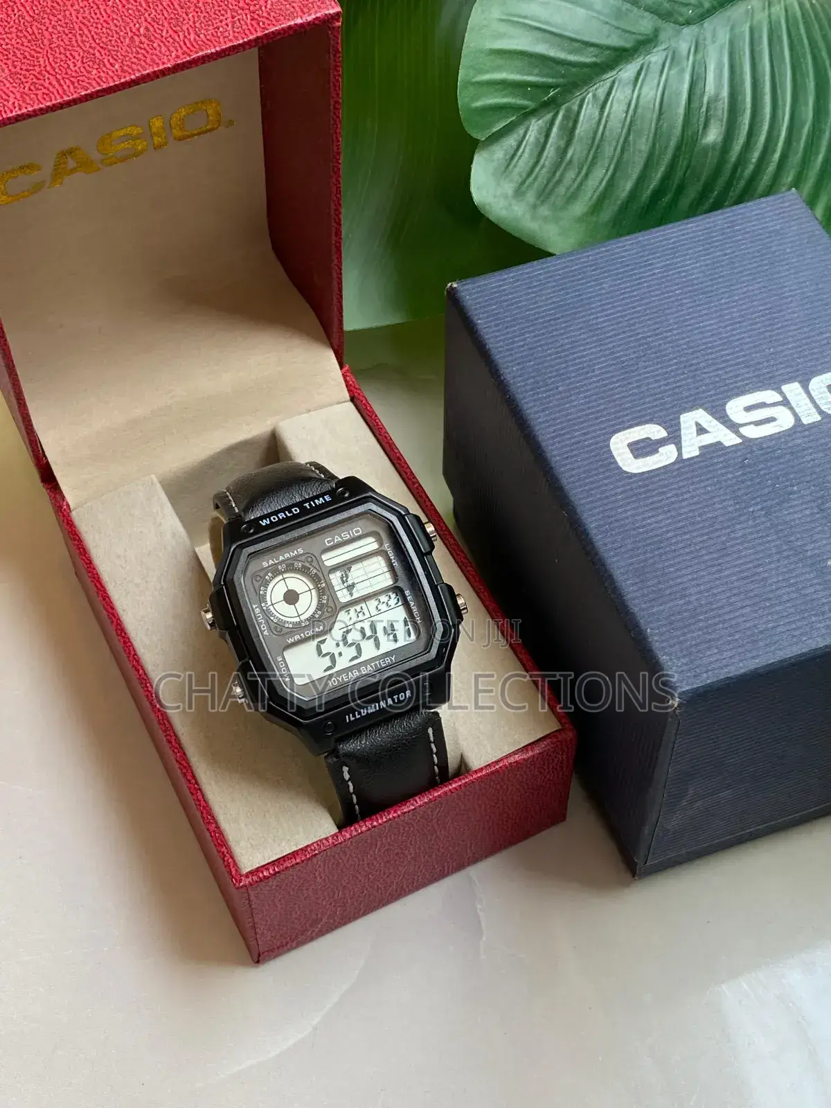 Black Casio World Time Gent Watches