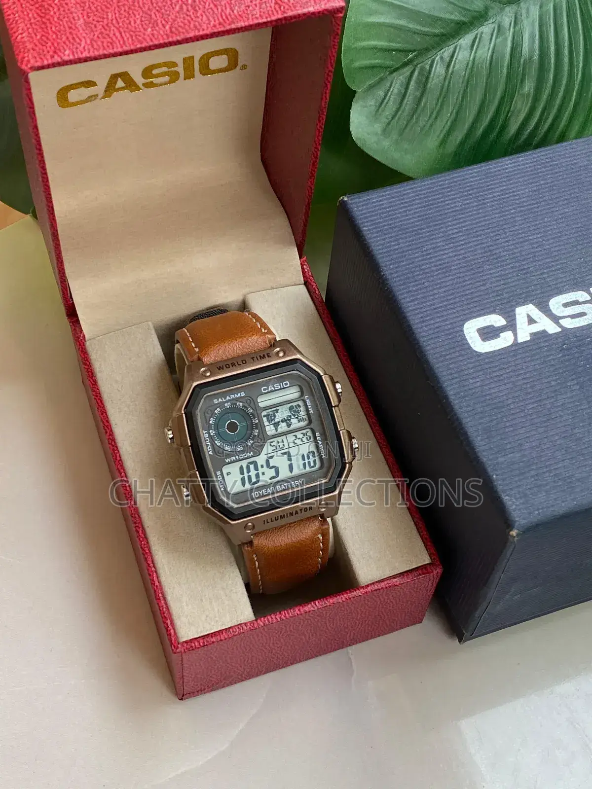 Brown Casio World Time Gent Watches