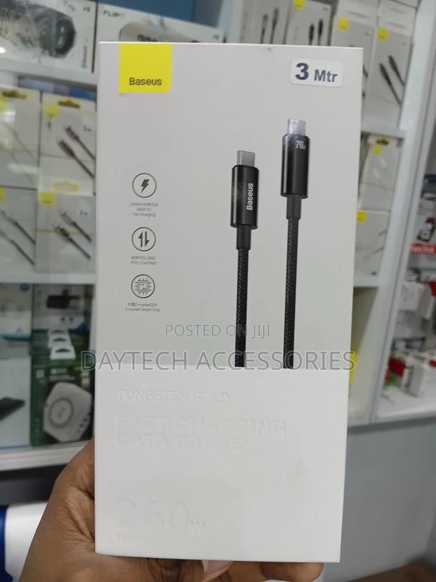 Baseus Tungsten Gold 240w 1m Usb-C to Usb-C Cable (Black) - thumbnail 2