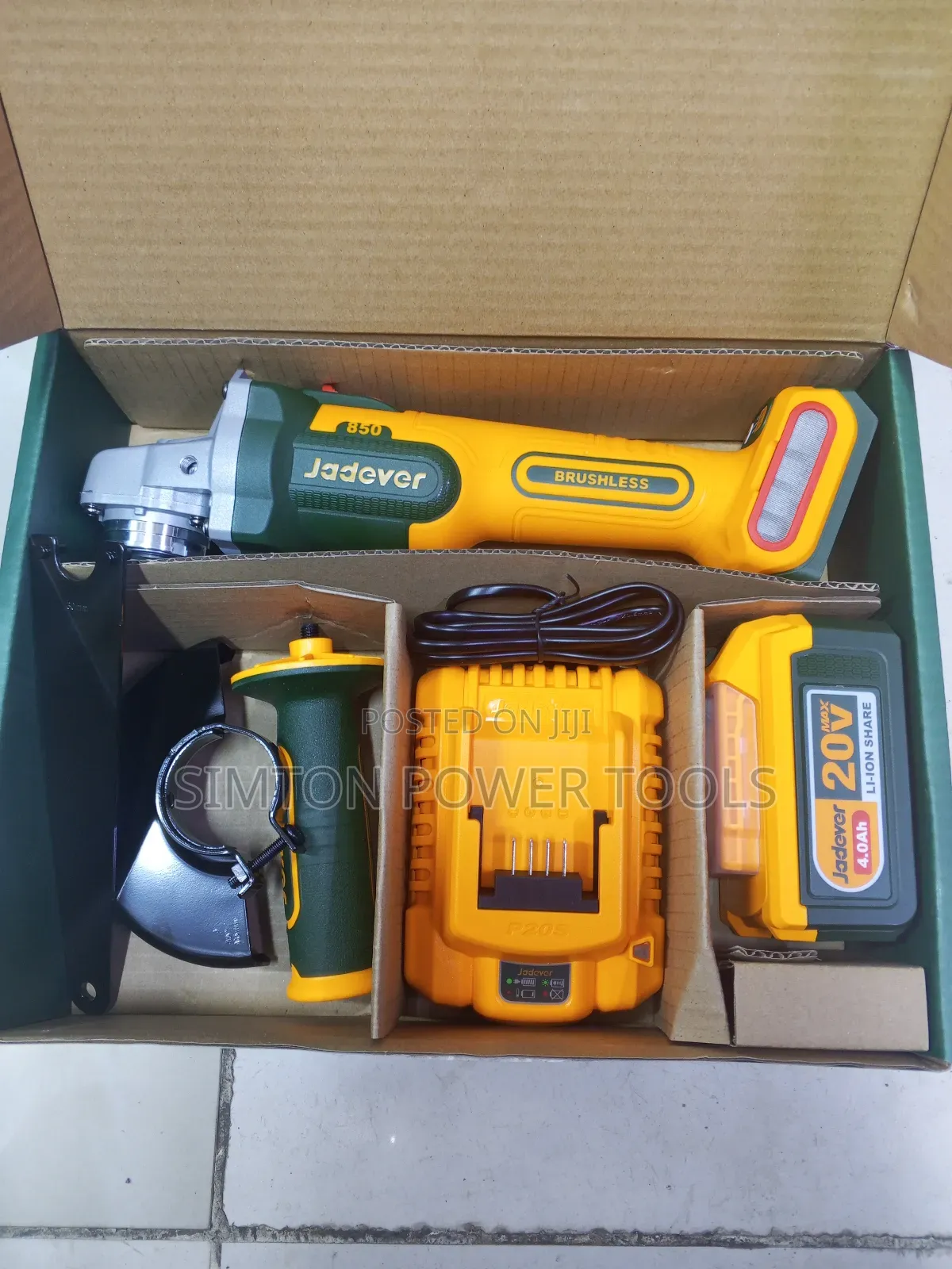 Cordless 115mm 41⁄2- Inch Jadever Angle Grinder