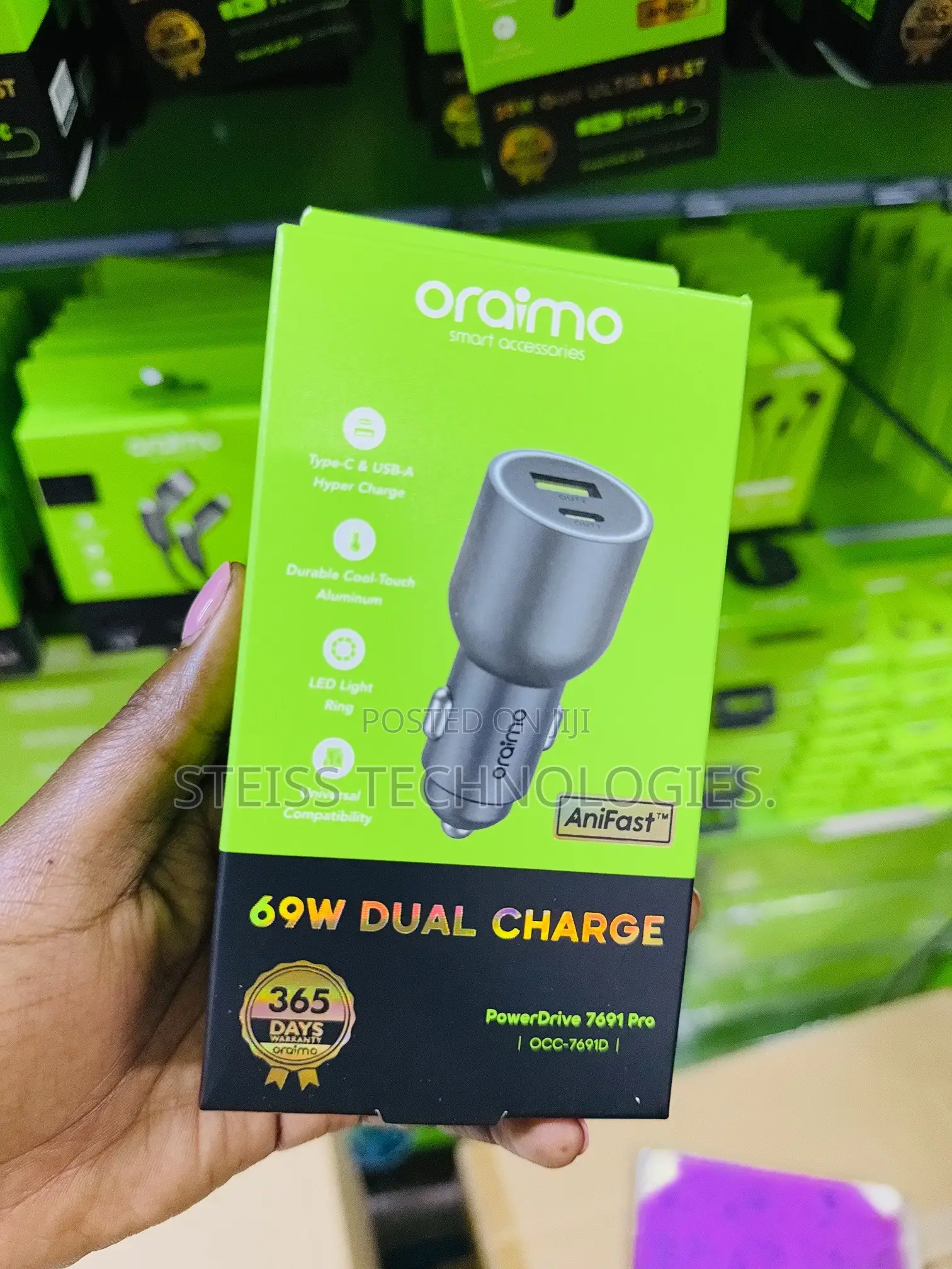 69w Oraimo Dualcharge Car Charger