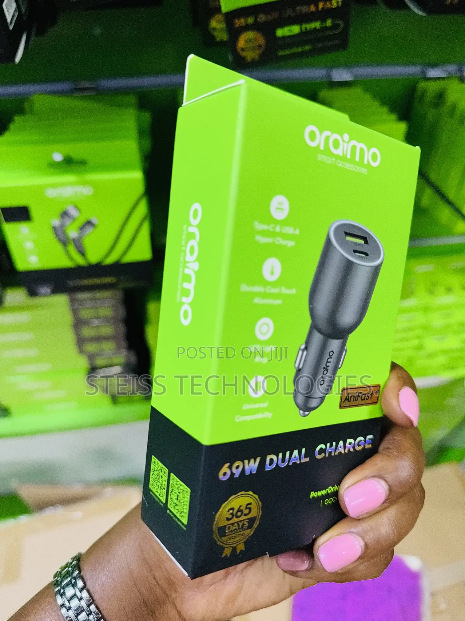 69w Oraimo Dualcharge Car Charger