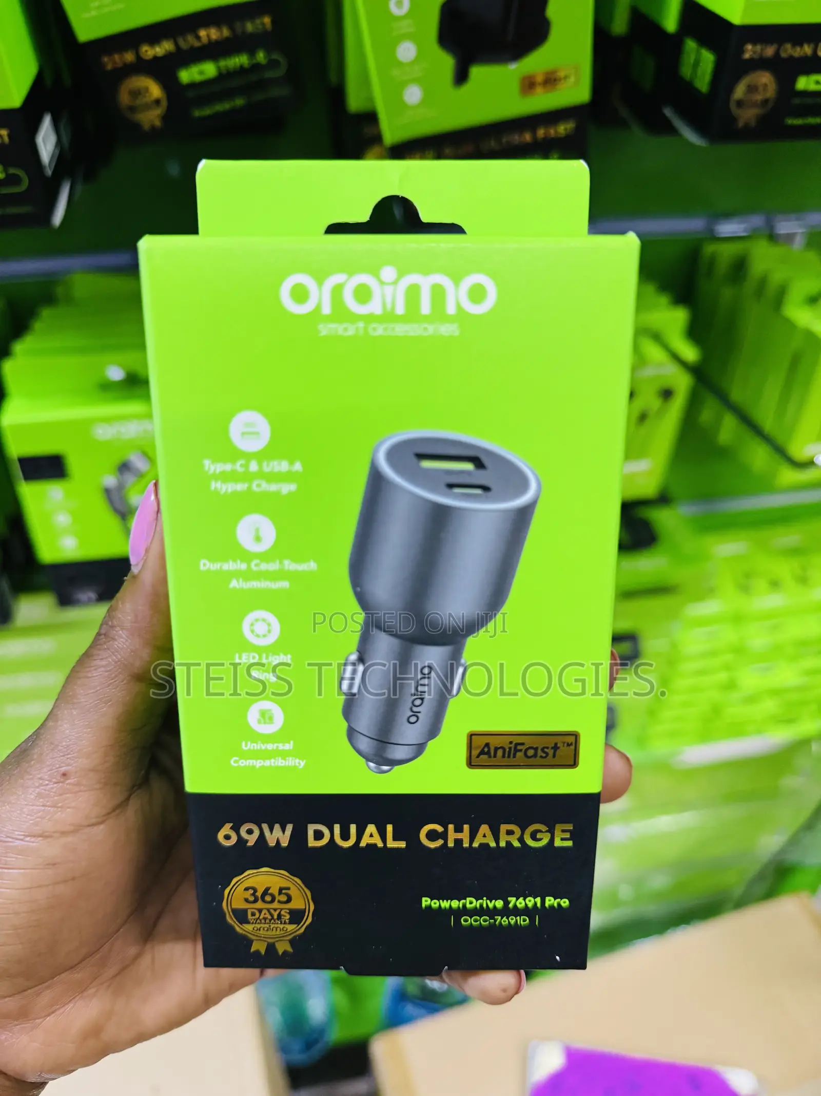69w Oraimo Dualcharge Car Charger