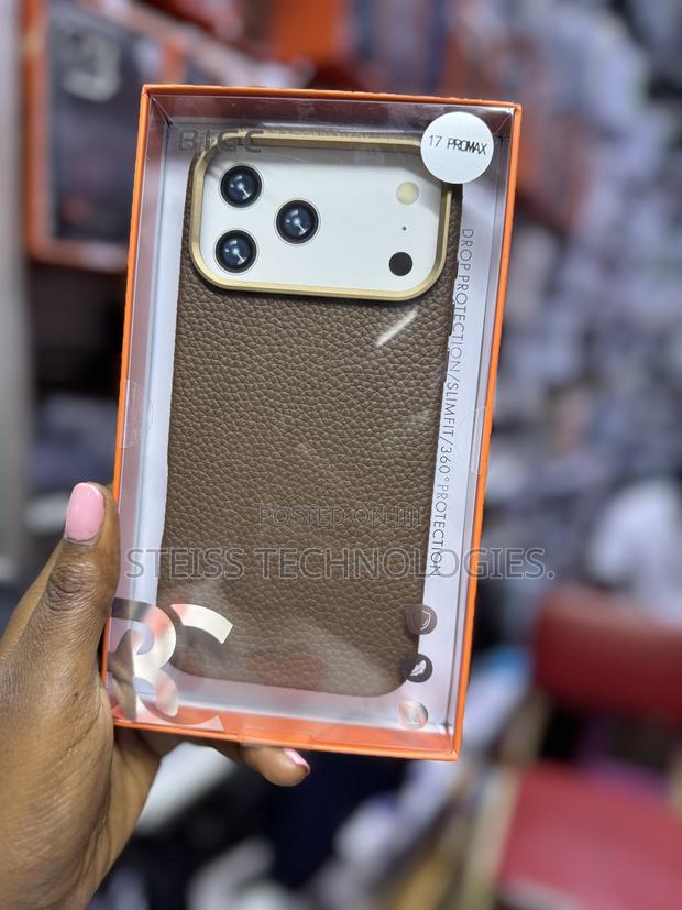 Brown Leather iPhone 17pro Max Cases - thumbnail 2