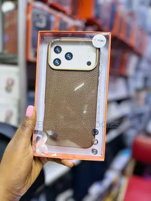 Brown Leather iPhone 17pro Max Cases
