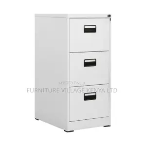 Office Cabinet; 3- Drawer Heavy -Duty Metallic File Cabinet
