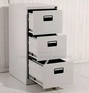 Office Cabinet; 3- Drawer Heavy -Duty Metallic File Cabinet