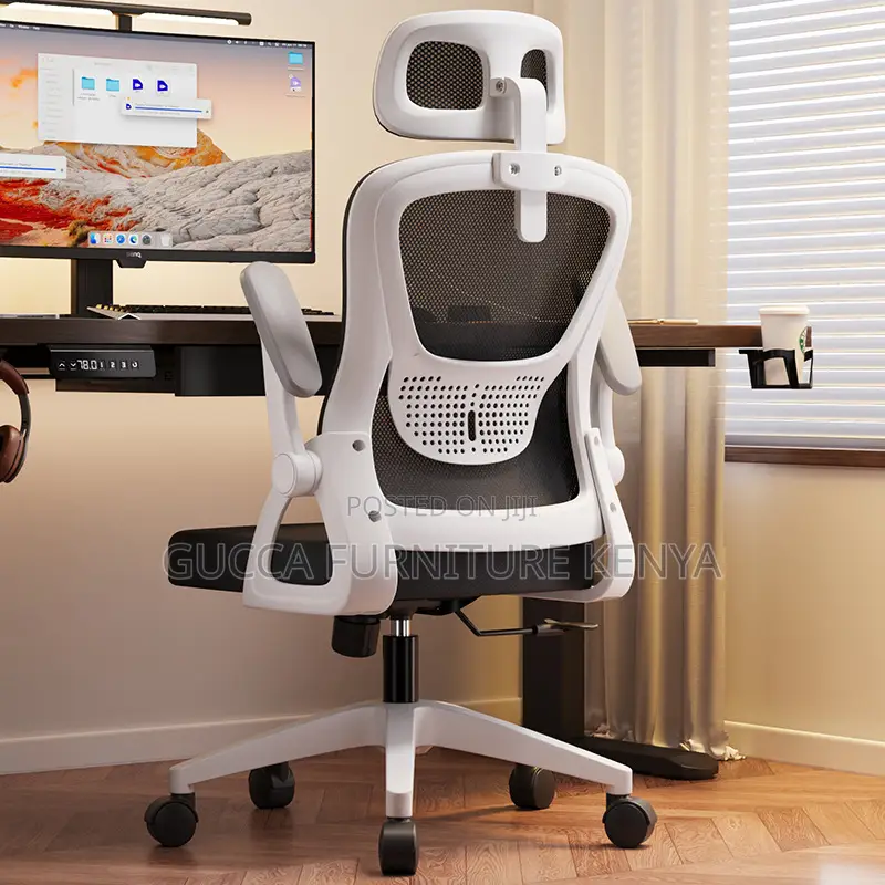 Imported Swivel White Mesh Study Chair