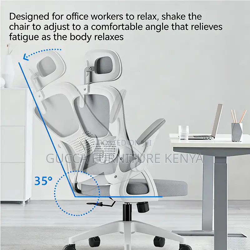 Imported Swivel White Mesh Study Chair