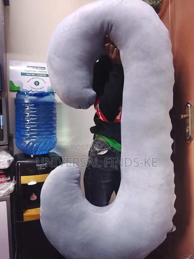 A Gray Pregnancy Pillow Velevet - main view