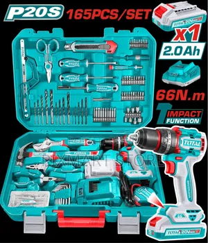 165pcs Cordless Drill Tool Set With Battery Accessories