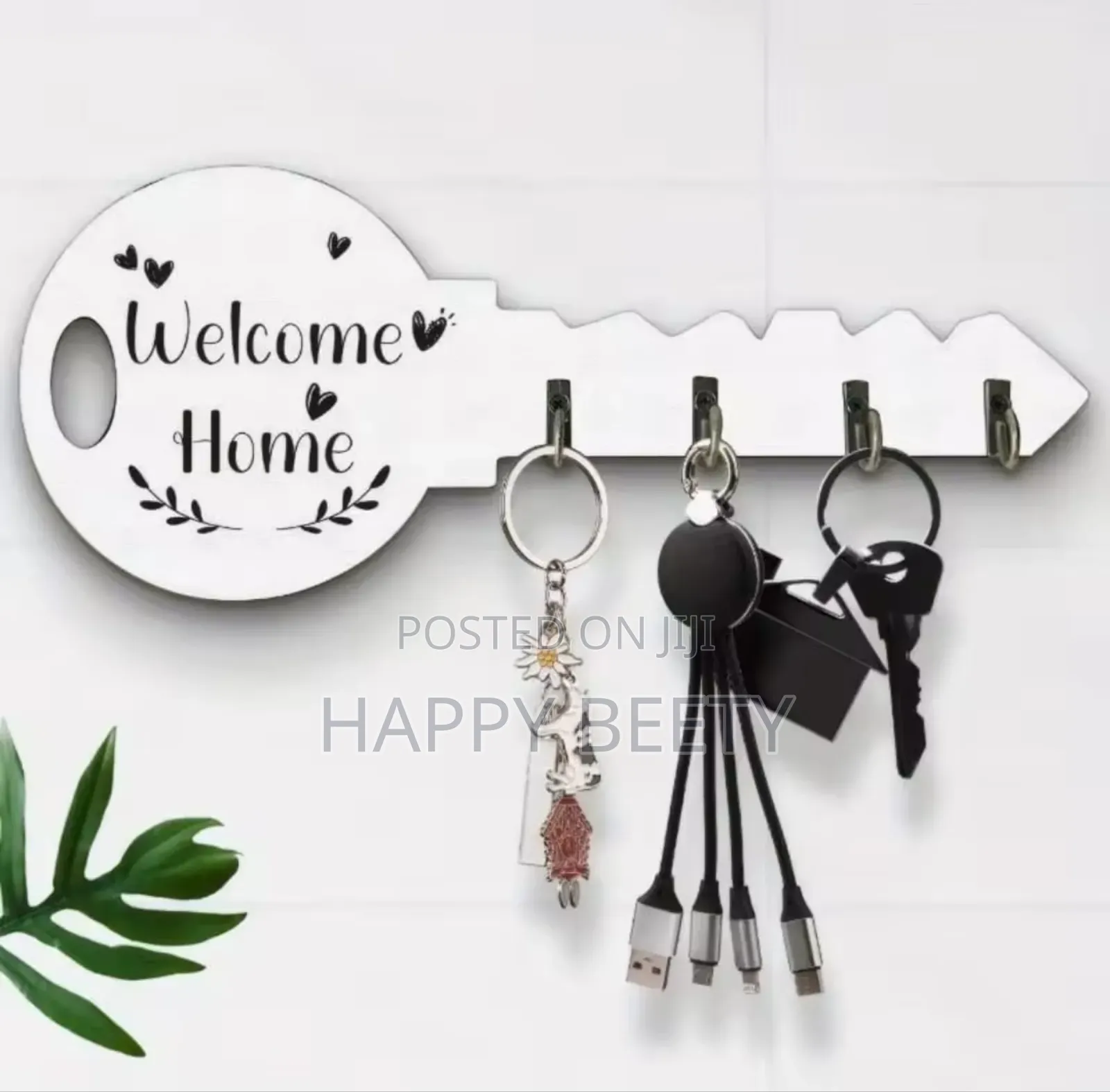 Welcome Home Wooden Key Organizer