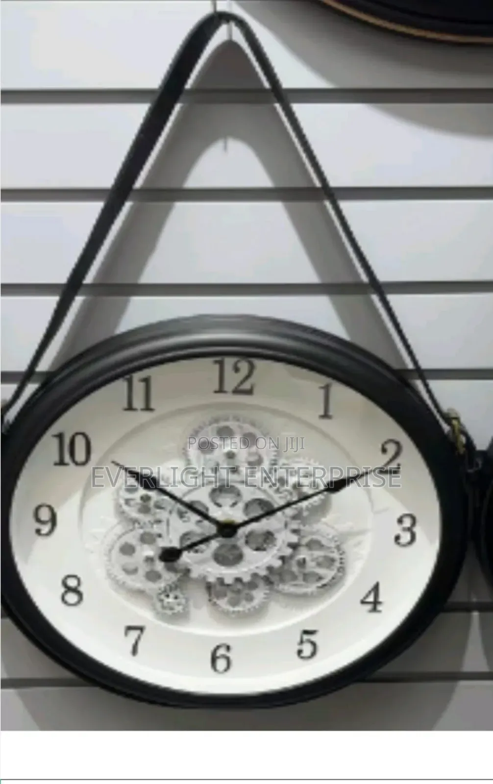 Luxury Clock With Rotating Gears and Hanging Belt